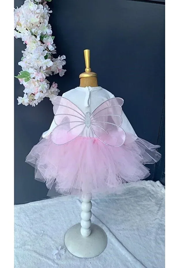 Baby Girl Birthday Party Dress Tutu Skirt/Dress Set Angel Wings