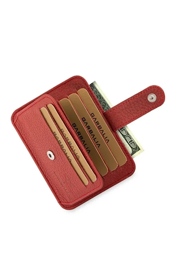 Shelby Genuine Leather Rose Dry Cardholder Wallet