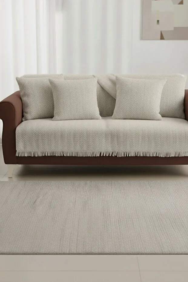 Cotton Armchair Cover 170x210 cm Single & Triple Seat, For Sofa and Armchair | Cream