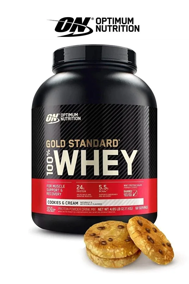 Optimum Nutrition Optimum Cookie Flavor Gold Standard Whey Protein Powder 2273 Gr