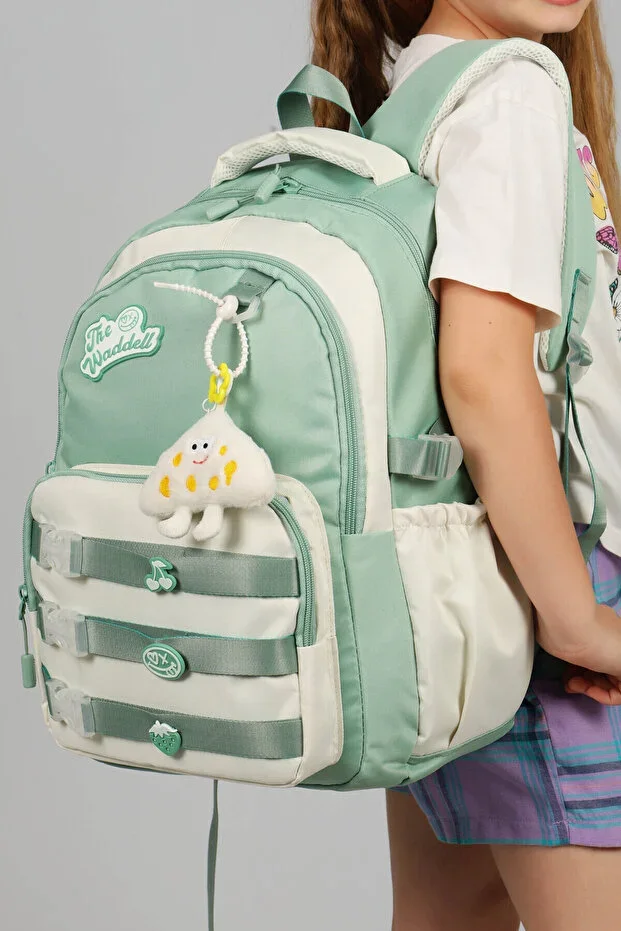 Royal Glow 3 Column Detailed Luxury Cute Toy Gifted Twill Primary School Middle School Bag