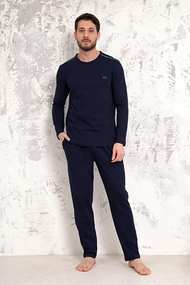 D'S Damat Maschio Cotton Pajama Set NAVY