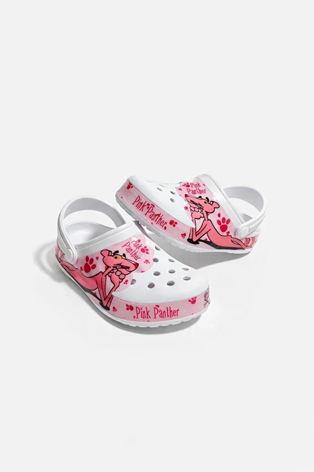 Women's Pink Panther Figure Orthopedic Non-Slip EVA Sole Slippers Pink