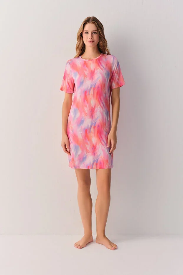 SUWEN Pink Shadows Daily Dress