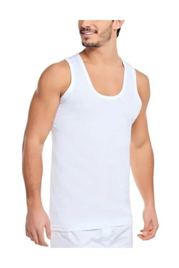 Men's Seher Classic 100% Cotton 6-Pack Combed Undershirt White