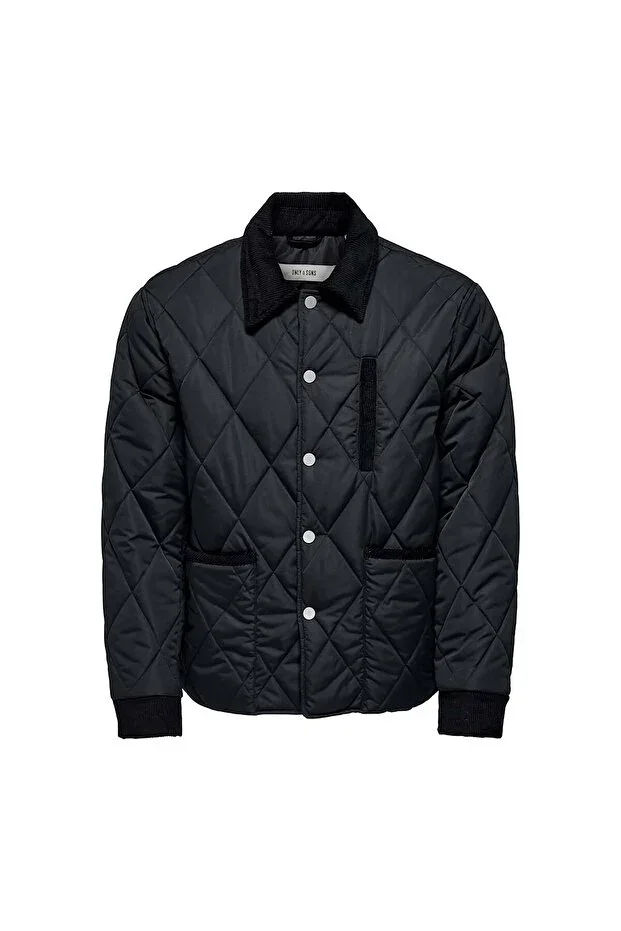 Johny Quilt Men's Black Jacket (22034877-B)