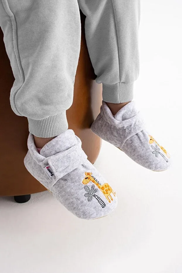 EMBROIDERED VELCRO COMFORT SLIPPERS FLEXIBLE ERGONOMIC SOFT SOLE SPECIAL DESIGN ORGANIC COMFORT HA