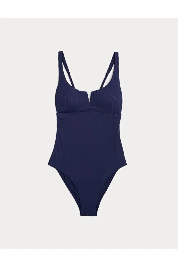 Tummy Control Textured Swimsuit