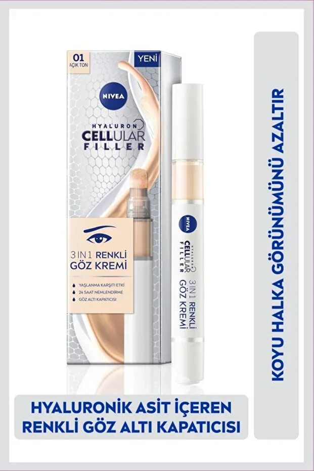 Hyaluron Cellular Filler Tinted Eye Care Cream 15ml, Light Shade, Under-Eye Concealer