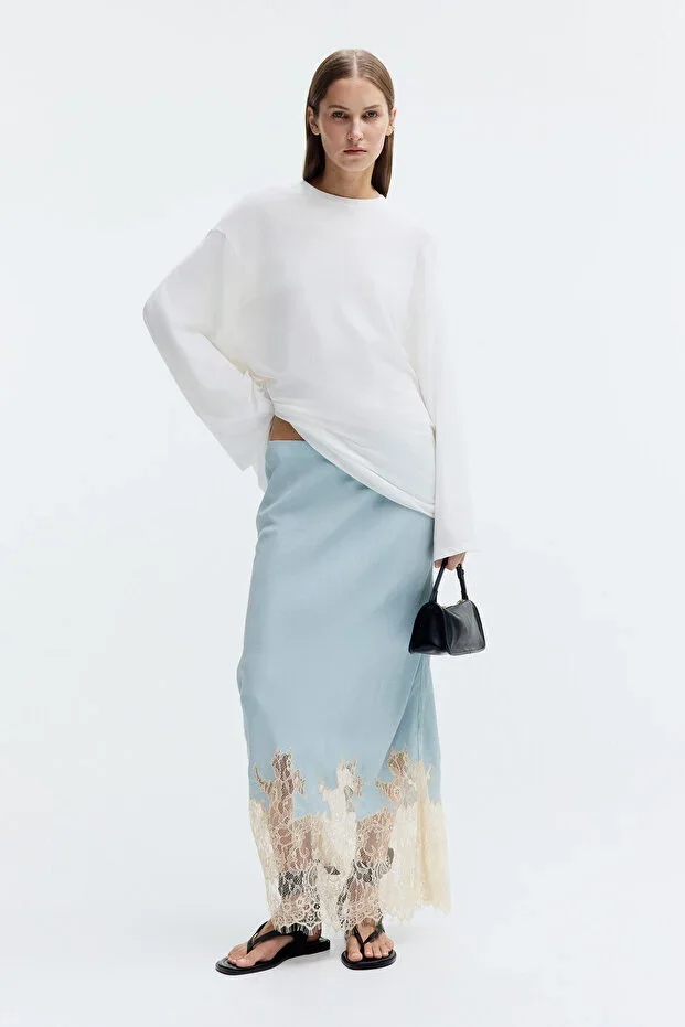 H&M Lace Trim Skirt