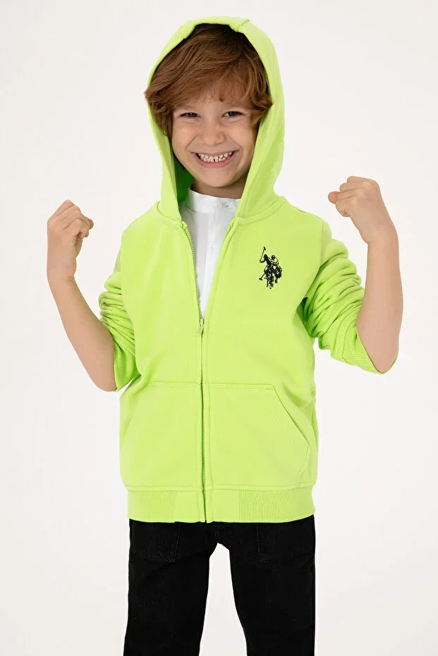Boys Green Zip-Up Hoodie Sweatshirt 50316706-VR020