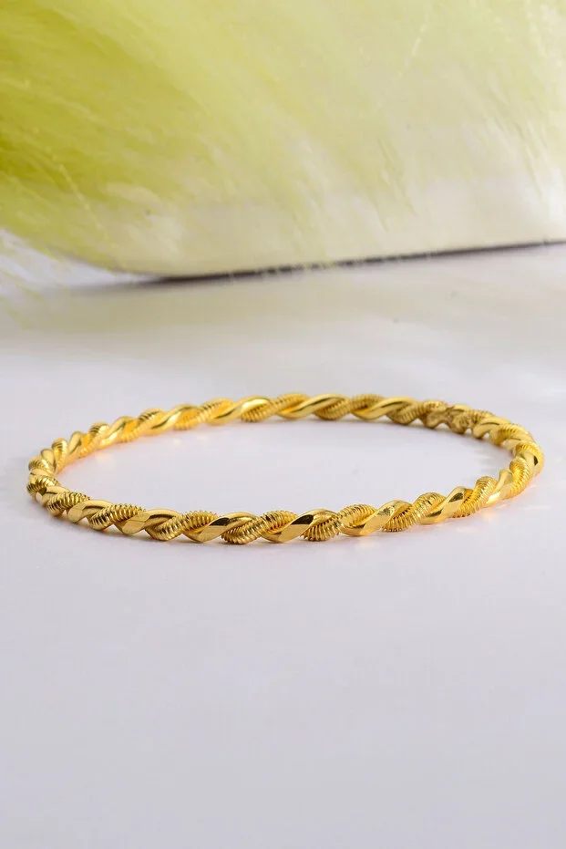 925 Sterling Silver with 22K Gold Plating Burma Bracelet
