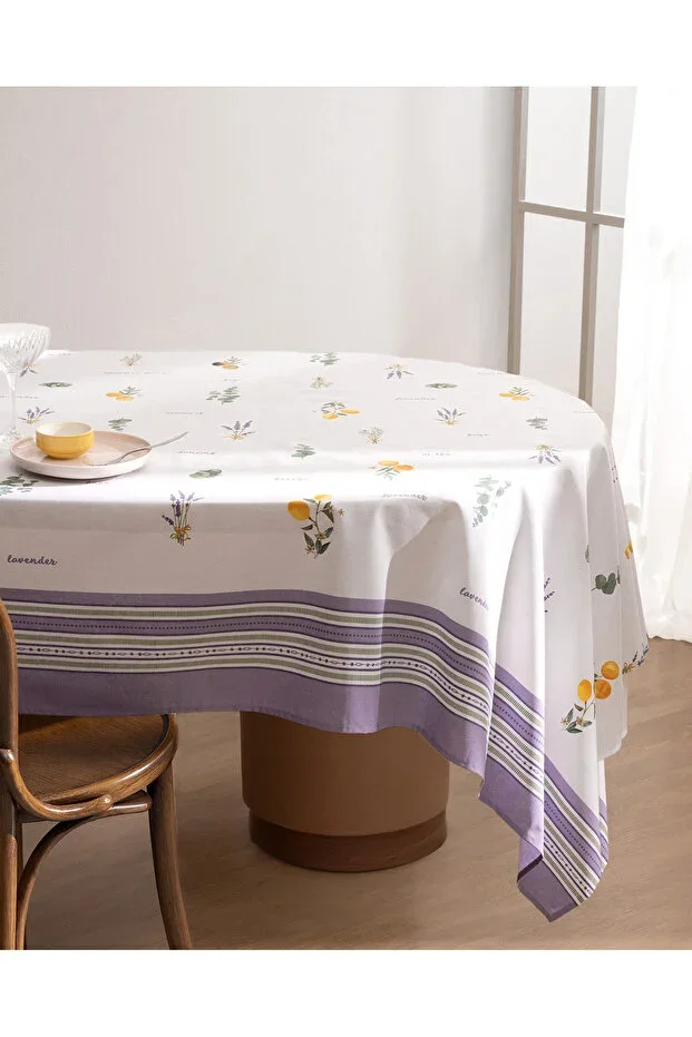 Sovan Polycotton Tablecloth - Lilac - 160x200 cm
