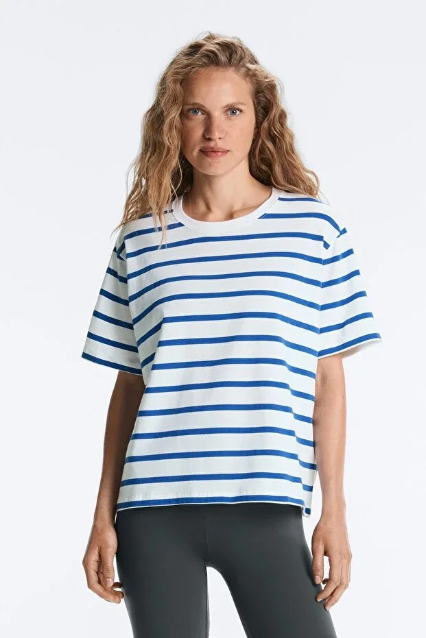 Oysho Boxy Short Sleeve Cotton T-shirt