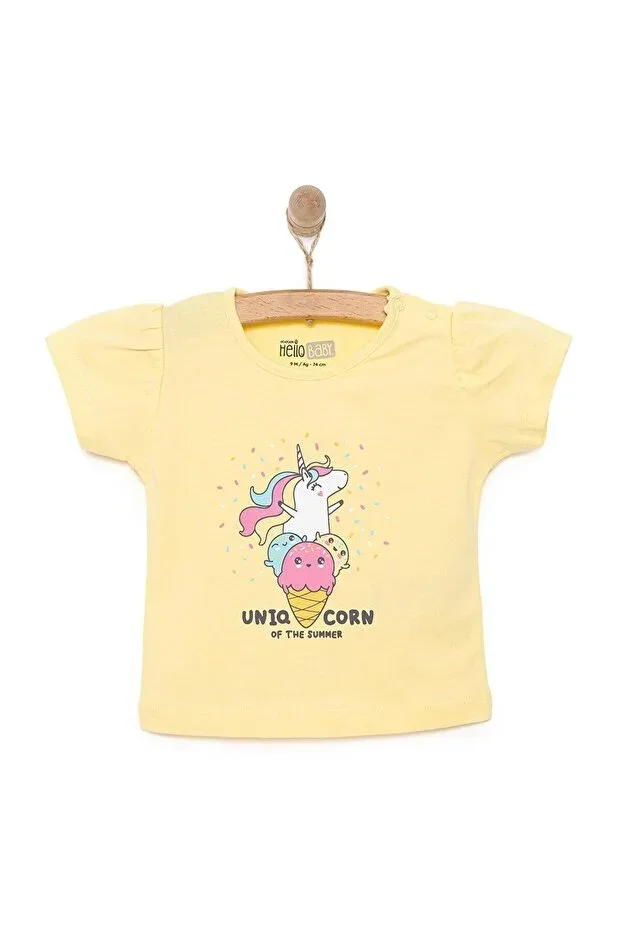 HelloBaby Basic Girls' Ice Cream Unicorn Print T-Shirt Baby Girl