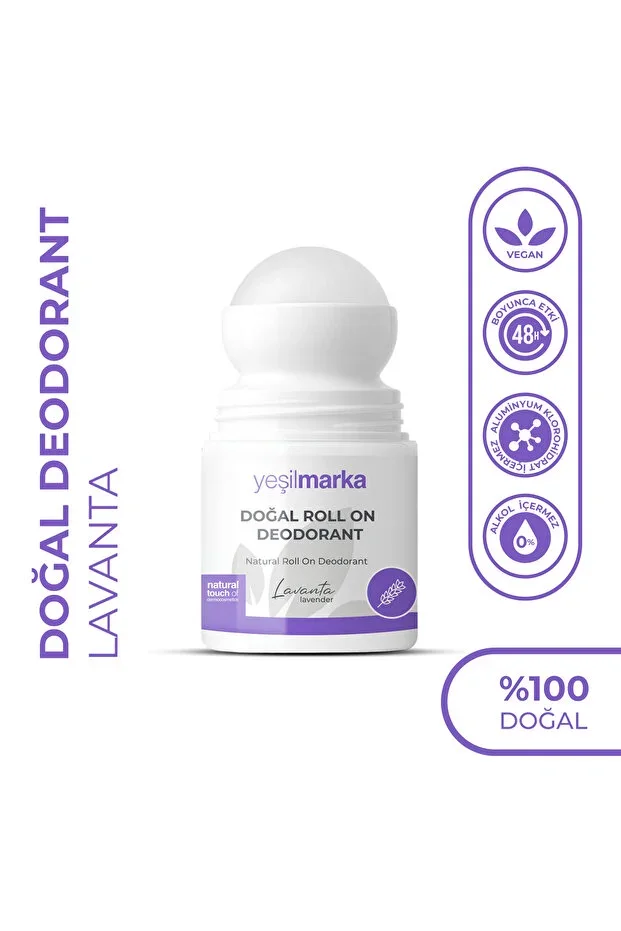 Natural Roll-on Lavender Deodorant Organic Odor Preventer 50 ml