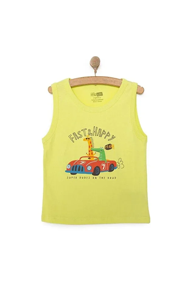 HelloBaby Basic Boys Animal and Car Print Tank Top T-Shirt Boys Baby