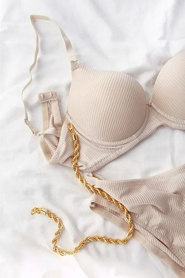 Dameon Aria Patterned Padded Bra Set
