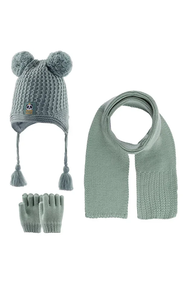 1-4 Years Girls Baby & Kids Scarf Hat Gloves 3-Piece Set