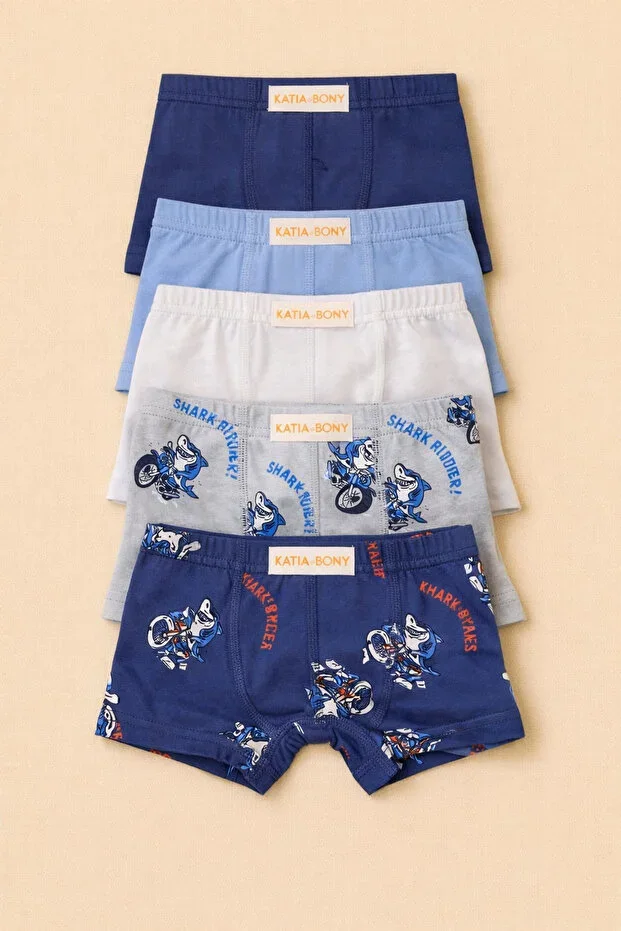 Boys 5-Pack Patterned Boxer