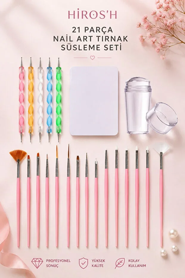 Professional 21 Piece Nail Art Decoration Brush Set