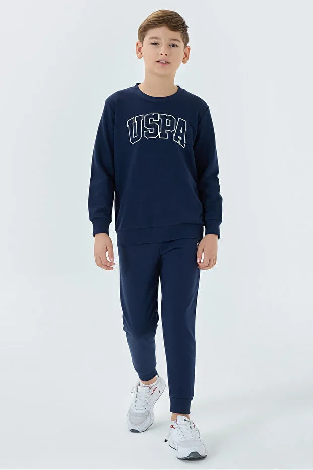 U.S. Polo Assn. Boys Navy Blue Tracksuit Set