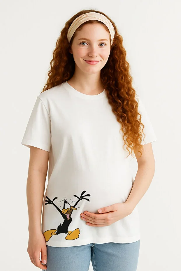 Premium Soft Combed Cotton Cartoon Character Maternity T-shirt 232300-11