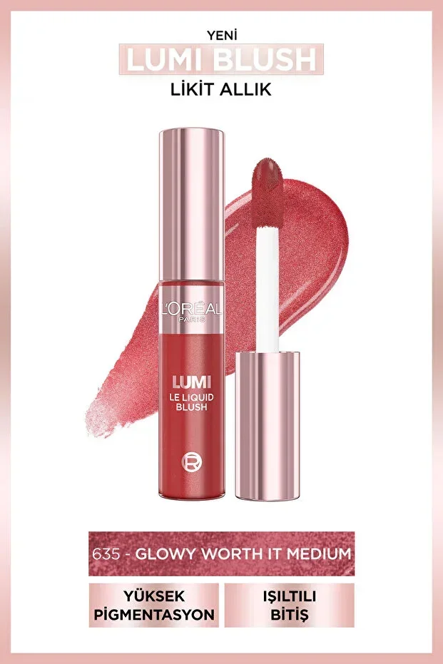L'Oréal Paris Lumi Blush Liquid Blush - 635 Glowy Worth It Medium