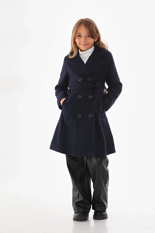 Girls' Wool Long Coat