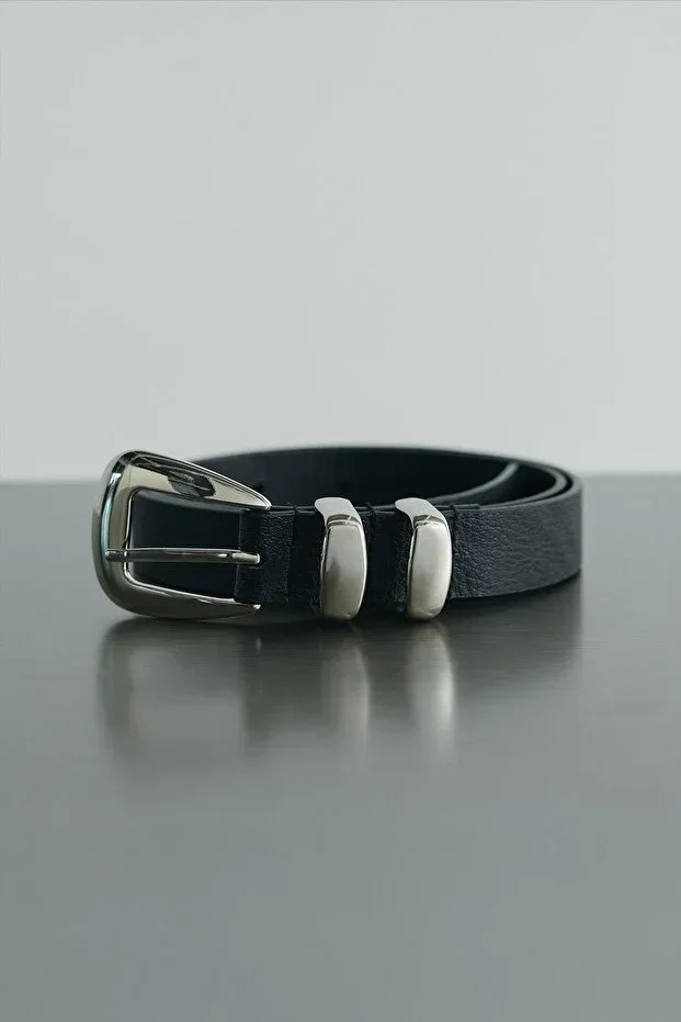 Black Luna Leather Belt