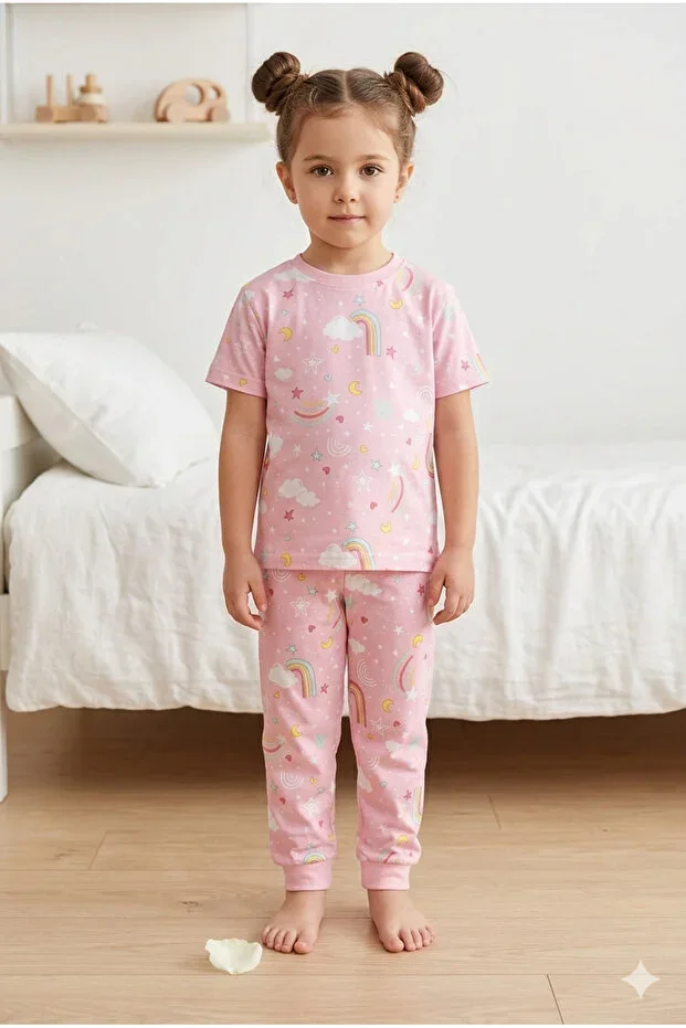 Baby Boys Short Sleeve 2-Piece Pajama Set 100% Cotton Animal Print