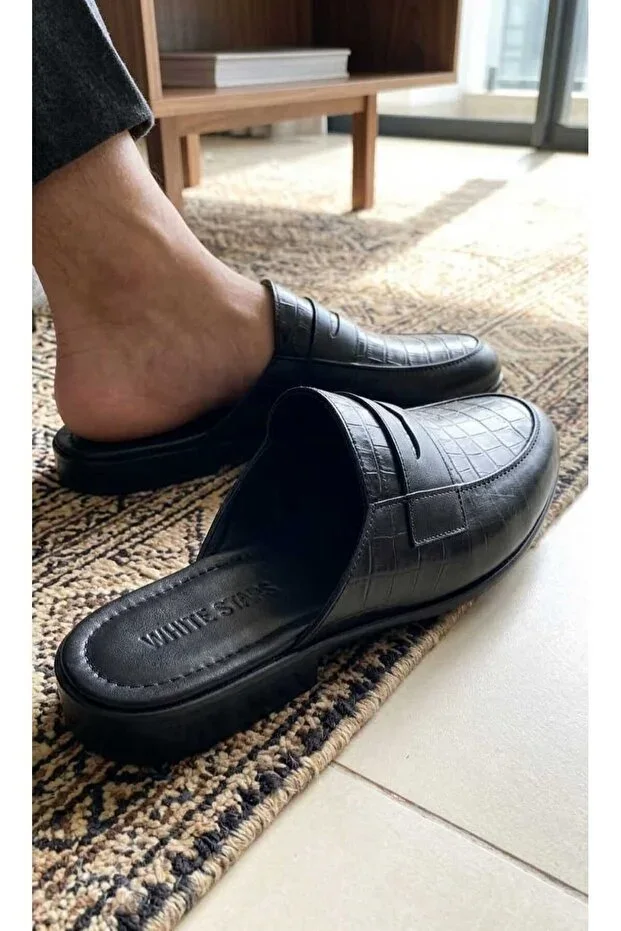 Armalı Leather Slipper pc-289 bridal home comfort sole father youth slipper stylish design preferred