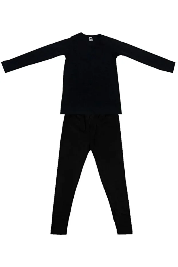 Men's Thermal Top-Bottom Set Black