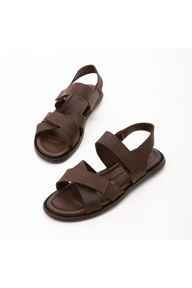 Men's Genuine Leather Casual Sandals 876 434 Erk Sndtl Y22