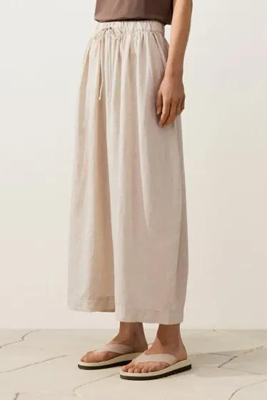 Oysho %100 Keten Balloon Crop Pantolon