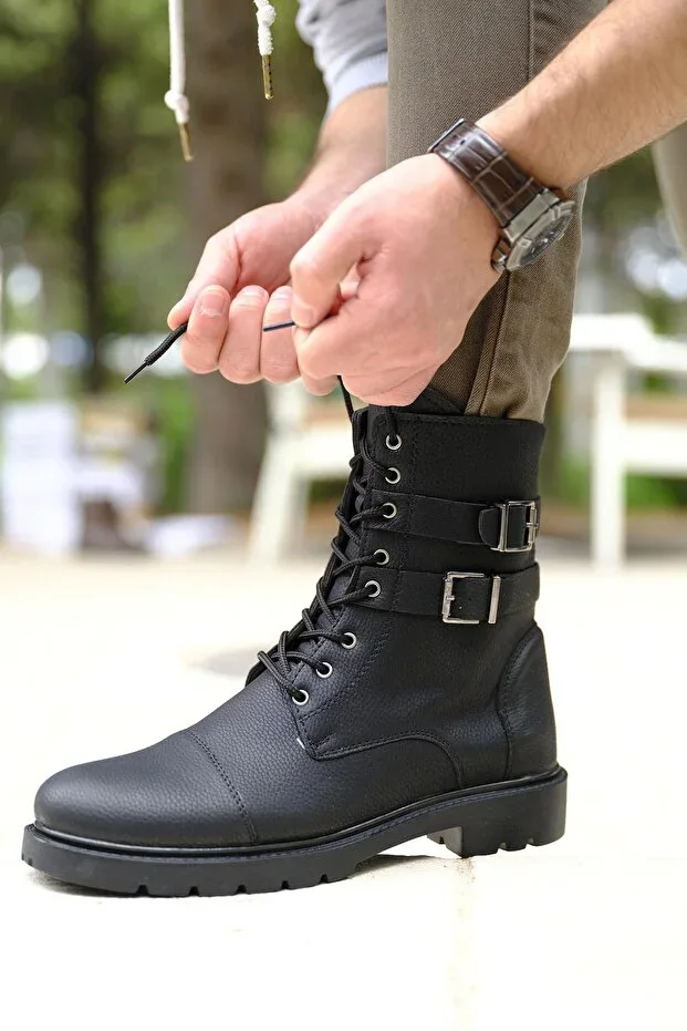 Falcn Benny Boots with Double Buckle Belt