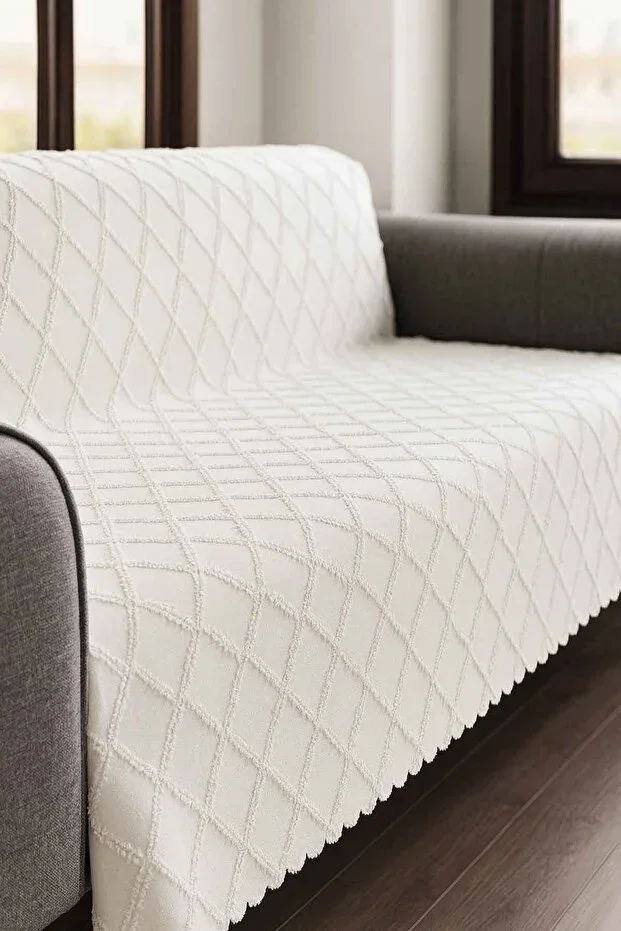 Felisa Embossed Soft Seat Cover Multipurpose Seat Shawl Non-slip with Sponge (165x205 cm)