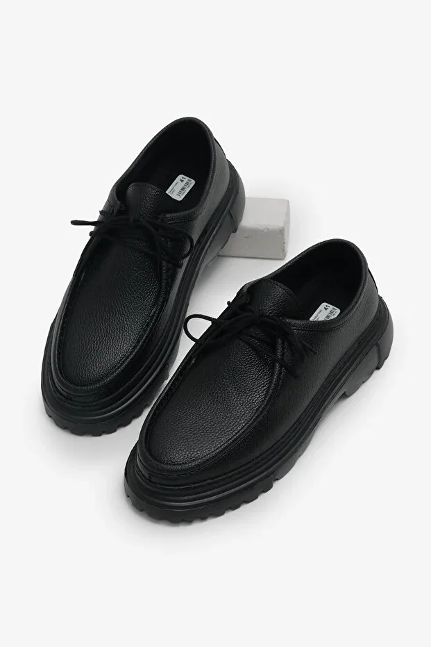 Men's Black Leather Comfortable Fit Men's Loafer Shoes
