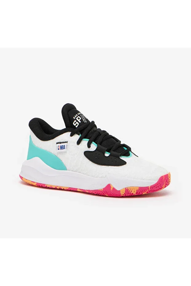 Tarmak Children's Basketball Shoes - Black/White - Fast 900 Low-1