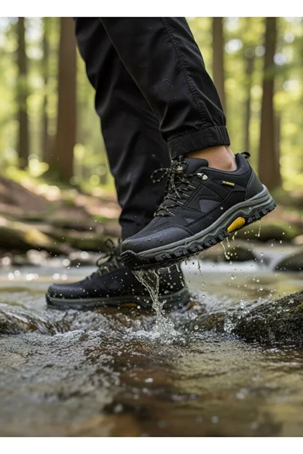 MEN'S BLACK YELLOW TRACKING SHORT BOOT-405