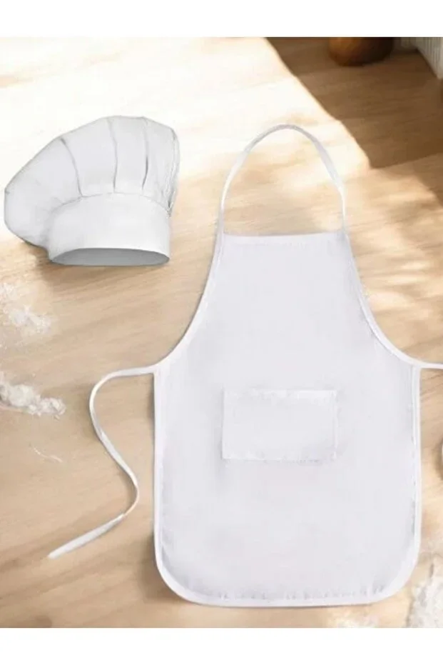 Chef Apron Hat Set White Baby