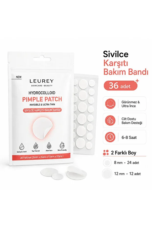 Transparent Acne Patch, Pimple Patch, Hydrocolloid Patch, Pimple Patch, Salicylic Acid & Tea Tree Oil 36