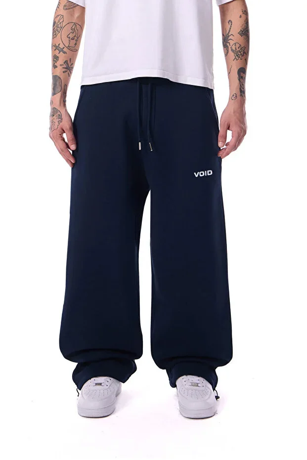 WEARTEX Void Print Winter Fabric Adjustable Hem Baggy Premium Sweatpants