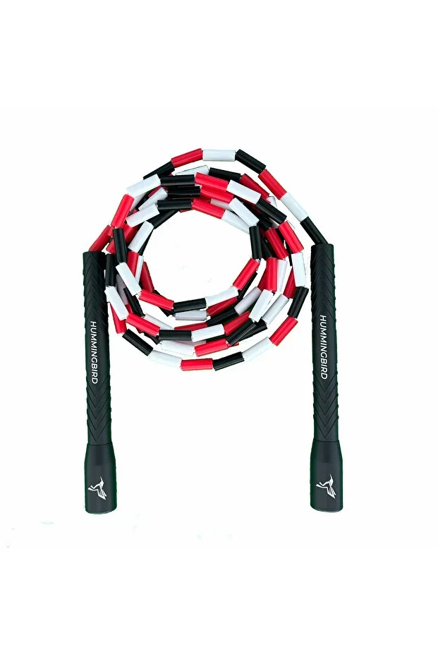 Hummingbird Beaded Jump Rope | Adjustable, Unbreakable Long Handle | Freestyle Beaded Rope