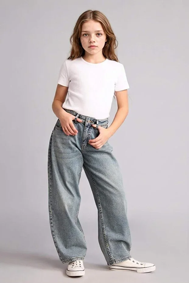 Baggy Fit Jean Trousers Girl Child H6075A826SP