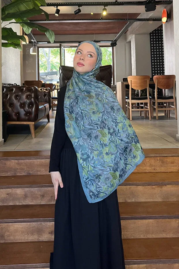 Paradise Kraş Scarf - Green Blue