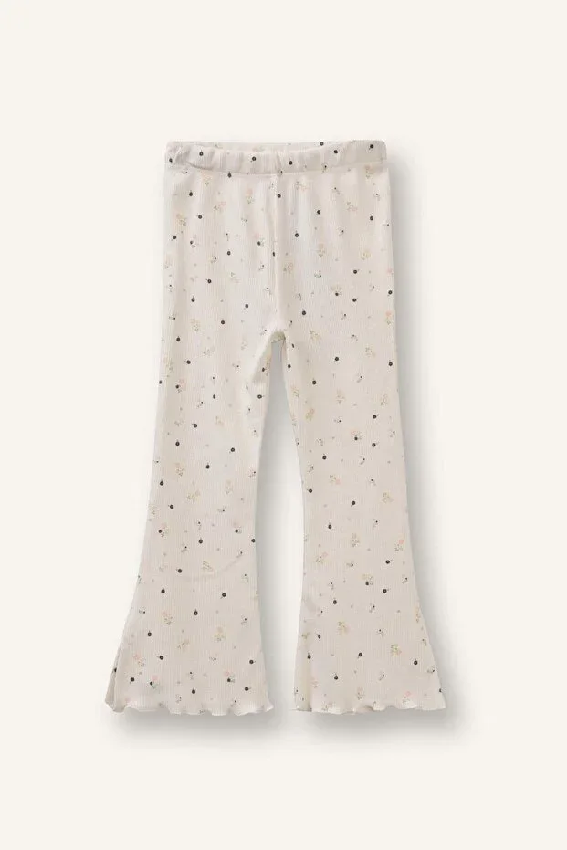 Floral Ribbed Corset Leggings Baby Girl H3008A526SP