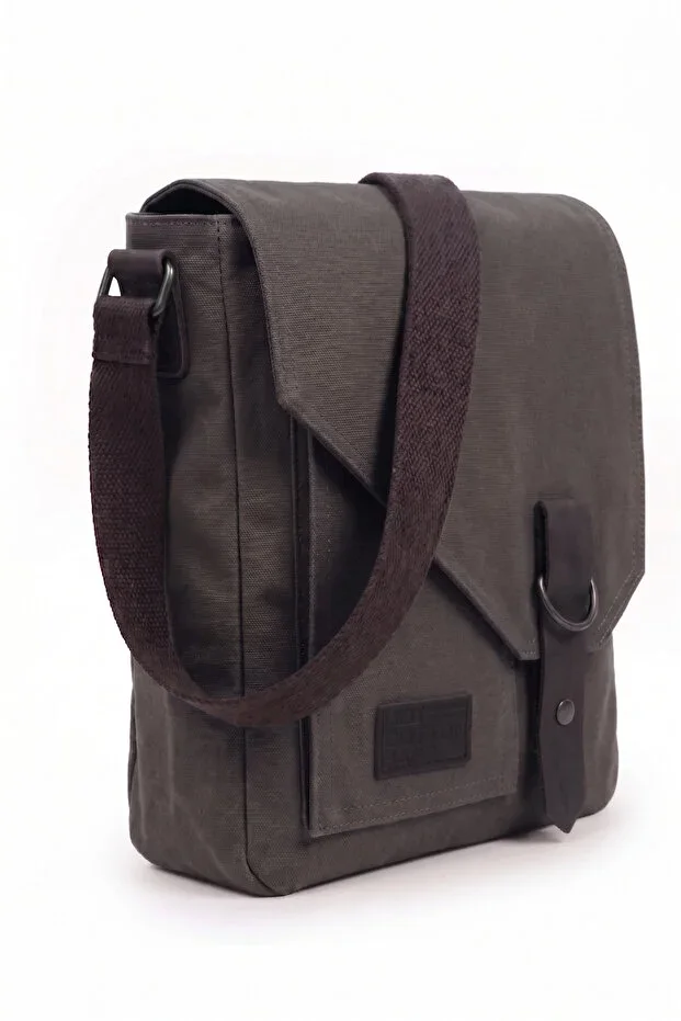 Waxed Canvas Men's Messenger Bag Daily Tablet Shoulder Bag 22x28 cm