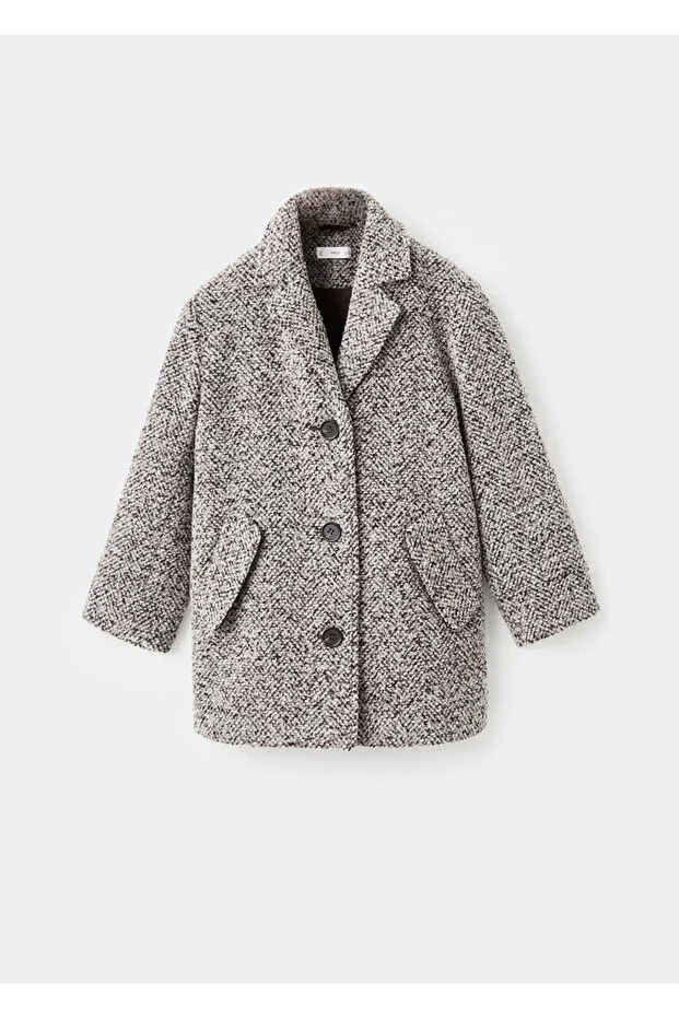 Mottled wool coat