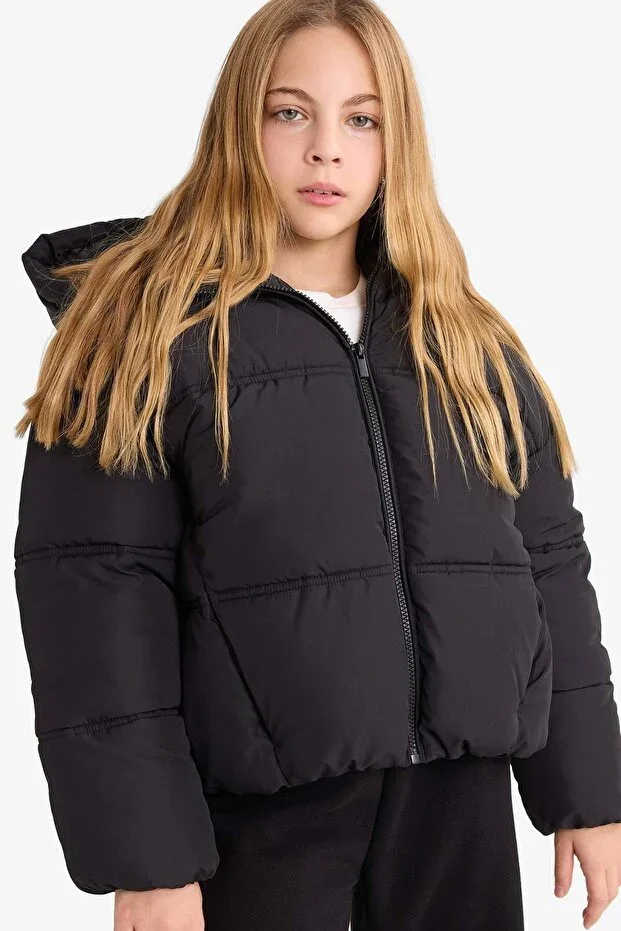 Water Repellent Hooded Jacket Girls F5876A826SP